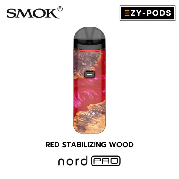 Smok Nord Pro สี Red Stabilizing Wood พอตบุหรี่ไฟฟ้า