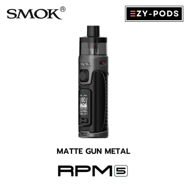 Smok RPM 5 สี Matte Gun Metal พอตบุหรี่ไฟฟ้า