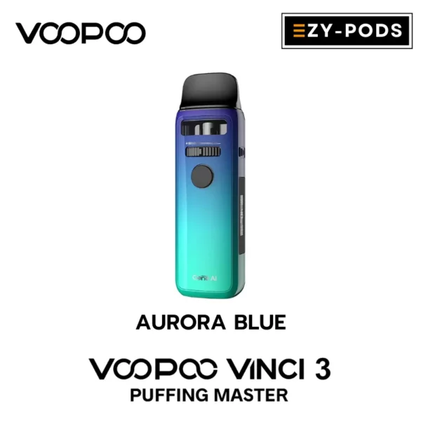 Voopoo Vinci 3 สี Aurora Blue พอตบุหรี่ไฟฟ้า