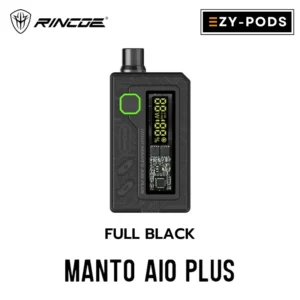 Rincoe Manto Aio Plus สี Full Black พอตบุหรี่ไฟฟ้า