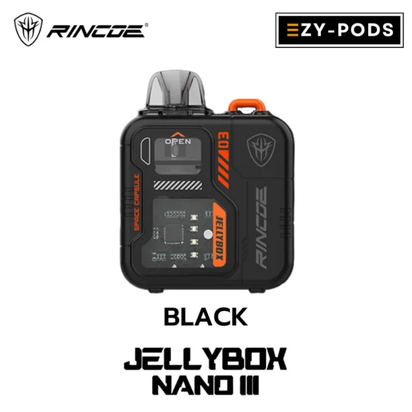 Rincoe Jellybox Nano 3 Black พอตบุหรี่ไฟฟ้า